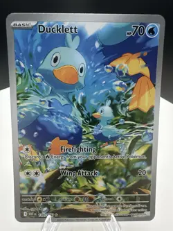 Pokemon Ducklett 109/086 Sv: White Flare Illustration Rare Holo 70 HP - Image 1