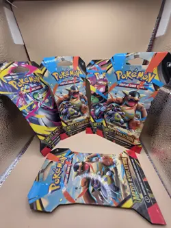 Pokemon TCG Mega Evolution Sleeved Booster Pack Lot of 5 Factory Sealed English - Image 1