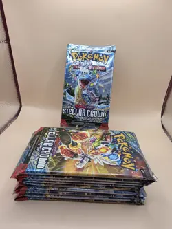 Pokemon TCG S&V Stellar Crown Booster Pack Lot of 10 Packs SEALED - Image 1