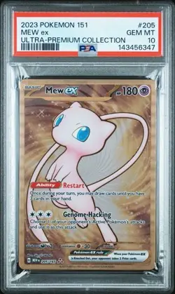 2023 POKEMON MEW EN-151 HYPER RARE #205 MEW EX PSA 10 GEM MT - Image 1