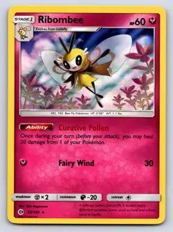 Ribombee 93/149 Holo Holo Rare SM Base Set Pokemon Holo Lightly Played - Image 1