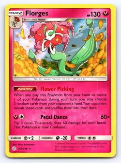 Florges 152/236 Holo Rare Cosmic Eclipse Pokemon Lightly Played - Image 1