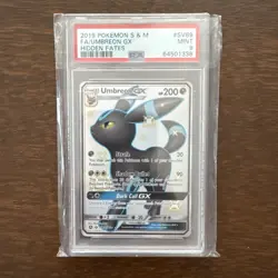 2019 POKEMON SUN & MOON HIDDEN FATES #SV69 FULL ART/UMBREON GX PSA 9 - Image 1