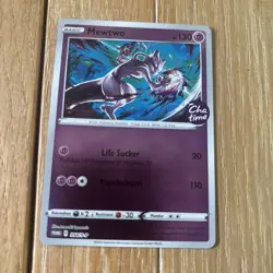 Special Pokemon TCG Indonesia Stamp Chatime Mewtwo 345/S-P NM - Image 1