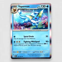 Vaporeon 134/165 SV: Scarlet & Violet 151 Holo Rare Pokemon TCG NM - Image 1