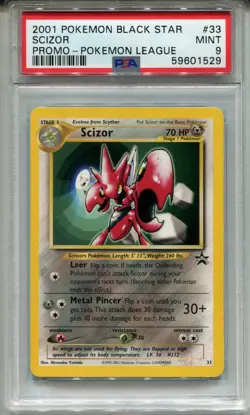Pokemon Black Star Promo #33 Pokemon League - Scizor PSA 9 - Image 1