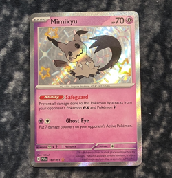 Pokemon TCG Mimikyu PAF 160/091 Holo Basic Fairy 70 HP English 2024 - Image 1