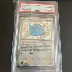 2024 POKEMON PAF EN-PALDEAN FATES SHINY RARE #201 DITTO PSA 10 - Image 3