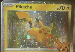 Pokemon Pikachu 018/091 (SWIRL) Cosmos Holo Rare - Trick or Trade 2024 (NM) - Image 1