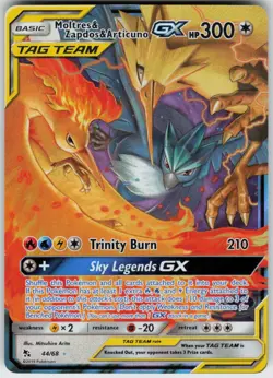 Moltres & Zapdos & Articuno GX 44/68 Holo GX Rare Hidden Fates Pokemon Near Mint - Image 1