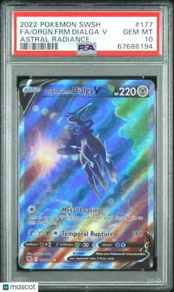 2022 Pokemon SWSH Astral Radiance Origin Forme Dialga V Fa PSA 10 177/189 - Image 1