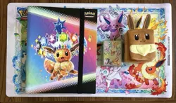 Pokemon Prismatic SPC Eeveelutions Playmat, Sleeves, Eevee DeckBox & Binder - Image 1