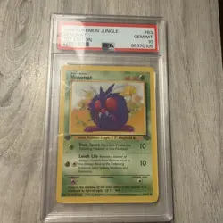 1999 Pokemon Venonat Base Set 1st Edition Jungle #63 PSA 10 - Image 1