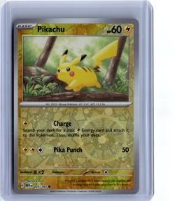 Pokemon Costco 151 Cosmos And Reverse Foil Promo Pikachu 025/165 US Exclusive - Image 1