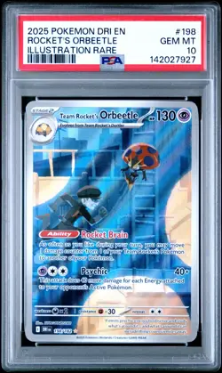 PSA 10 Pokemon TCG Team Rocket’s Orbeetle 198/182 IR Destined Rivals - Image 1