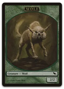 Wolf Token #7 (NM) Shadowmoor SHM Magic MTG - Image 1
