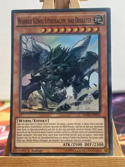Wahrer Konig Lithosagym, Das Disaster RATE-DE019 Super Rare Deutsch NM YUGIOH - Image 1