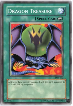 Yugioh - Dragon Treasure LOB-092 Unlimited - The Legend of Blue Eyes White Drago - Image 1