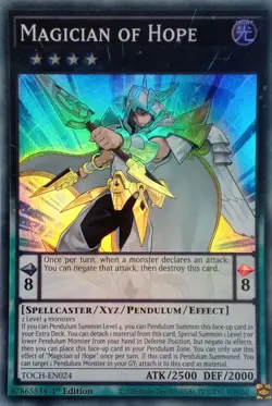 TOCH-EN024 MAGICIAN OF HOPE SUPER RARE 1ST EDITION YuGiOh CARD - Image 1