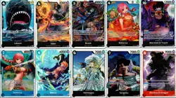 One Piece Card Game SR Lot 10 Karten Englisch Law Hancock Rebecca Garp, Marco - Image 1