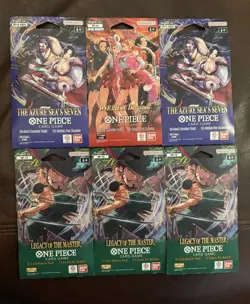 One Piece OP-12 OP-14-EB04 EB-03 Sleeved Booster Packs - SIX (6) SEALED /NEW !! - Image 2