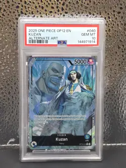 2025 KUZAN One Piece OP12-040 Leader Alt Art Legacy of the Master PSA 10 Pop 188 - Image 1