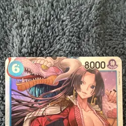 Bandai Boa Hancock OP07-051 OP07 Super Rare Holo 8000 Power One Piece CCG - Image 2