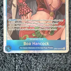 Bandai Boa Hancock OP07-051 OP07 Super Rare Holo 8000 Power One Piece CCG - Image 3