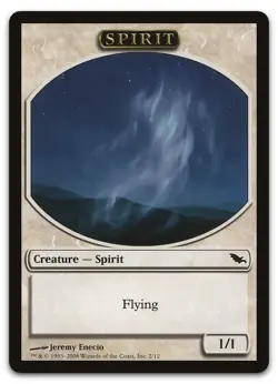 Spirit Token #2 (LP) Shadowmoor SHM Magic MTG - Image 1