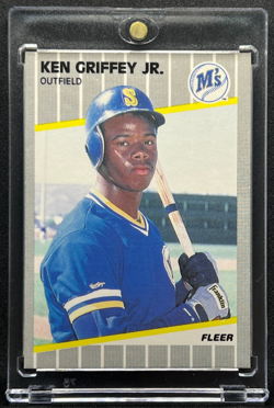 Ken Griffey Jr Mint Rookie Card 1989 Fleer Baseball #548 Seattle Mariners - Image 2