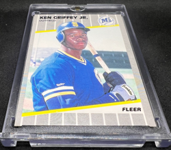 Ken Griffey Jr Mint Rookie Card 1989 Fleer Baseball #548 Seattle Mariners - Image 4