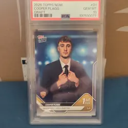 🏀2025 Topps Now-Cooper Flagg #D1 Rookie Card-PSA GEM MT 10🏀 - Image 1