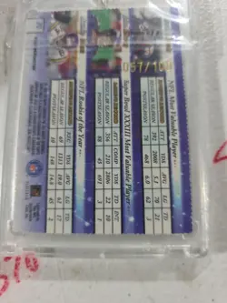 Rare 1999 Topps Finest Gold Refractor Elway Moss Terrell Davis #057/100 Die Cut - Image 4