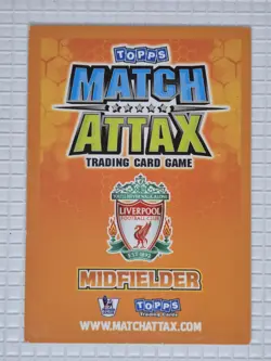 TOPPS MATCH ATTAX 2009/10- STEVEN GERRARD - 100 HUNDRED CLUB - Liverpool - Image 2