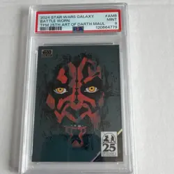 Topps 2024 Star Wars Galaxy Battle Worn 25th Darth Maul AM-8 PSA 9 TPM Art - Image 1