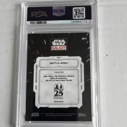 Topps 2024 Star Wars Galaxy Battle Worn 25th Darth Maul AM-8 PSA 9 TPM Art - Image 2
