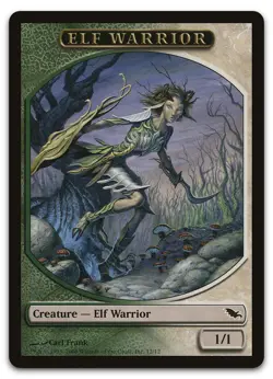 Elf Warrior Token (12) #12 (LP) Shadowmoor SHM Magic MTG - Image 1