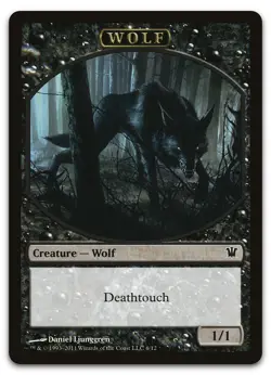Wolf Token (6) #6 (LP) Innistrad ISD Magic MTG - Image 1