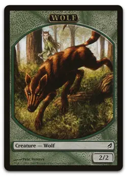 Wolf Token #10 (LP) Lorwyn LRW Magic MTG - Image 1