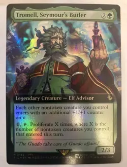 Tromell, Seymour's Butler Extended Art foil #162 MTG Final Fantasy FIC NM X1 - Image 1