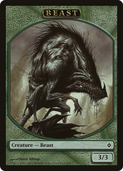 Beast Token #1 (MP) New Phyrexia NPH Magic MTG - Image 1