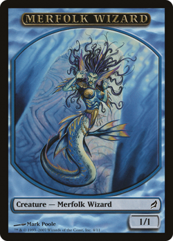 Merfolk Wizard Token #4 (MP) Lorwyn LRW Magic MTG - Image 1