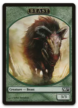 Beast Token #5 (LP) Magic 2010 M10 Magic MTG - Image 1