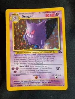 Gengar (5/62) Rare Holo Fossil Set Pokemon Card Wotc LP Lightly Played - Image 2