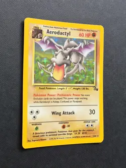 VINTAGE Pokemon TCG Aerodactyl 1/62 Holo - Fossil Set - EXCELLENT - WotC 1999 - Image 3