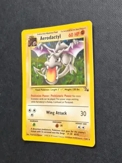 VINTAGE Pokemon TCG Aerodactyl 1/62 Holo - Fossil Set - EXCELLENT - WotC 1999 - Image 4