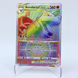 Pokemon Lost Origin - Aerodactyl Vstar - 199/196 - Rainbow Rare Full Art - MINT - Image 2