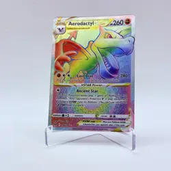 Pokemon Lost Origin - Aerodactyl Vstar - 199/196 - Rainbow Rare Full Art - MINT - Image 5