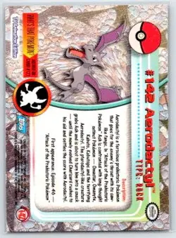 Aerodactyl Foil Pokemon 2000 Topps TV 142 NM - Image 2