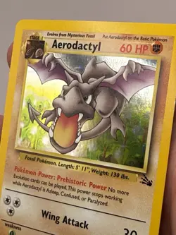 🦖1999 Aerodactyl 1/62 Fossil HOLO WOTC Vintage NM Clean Copy 🔥 - Image 3